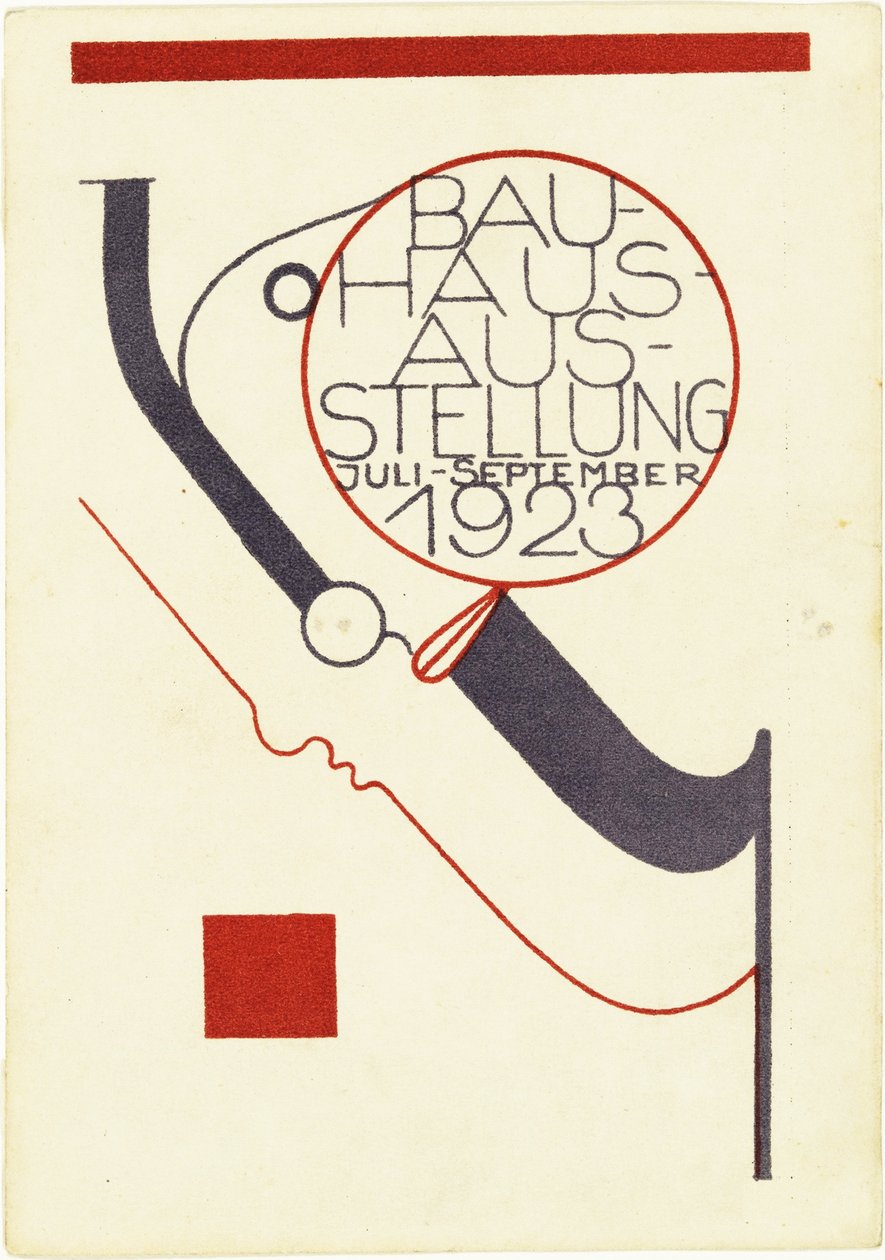 Exposição Bauhaus. Cartão postal, 1923. de Oskar Schlemmer