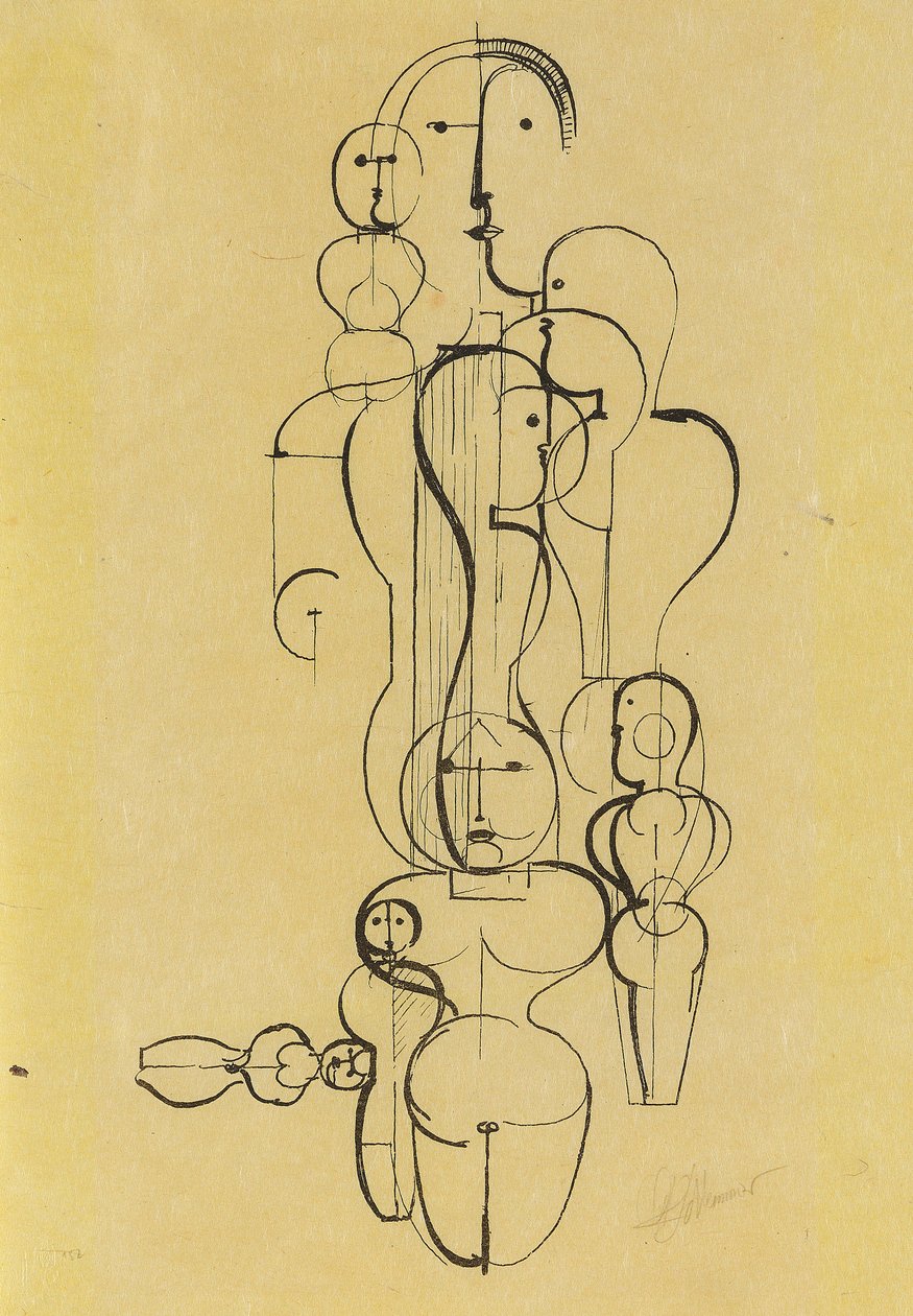 Grupo Concêntrico: Plano de Figura K1 Grupo Concêntrico: Plano de Figura K1, 1922. de Oskar Schlemmer