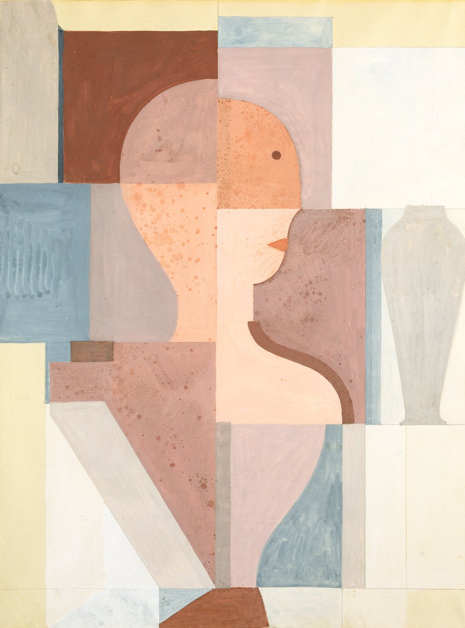 Torso dividido olhando para a direita de Oskar Schlemmer
