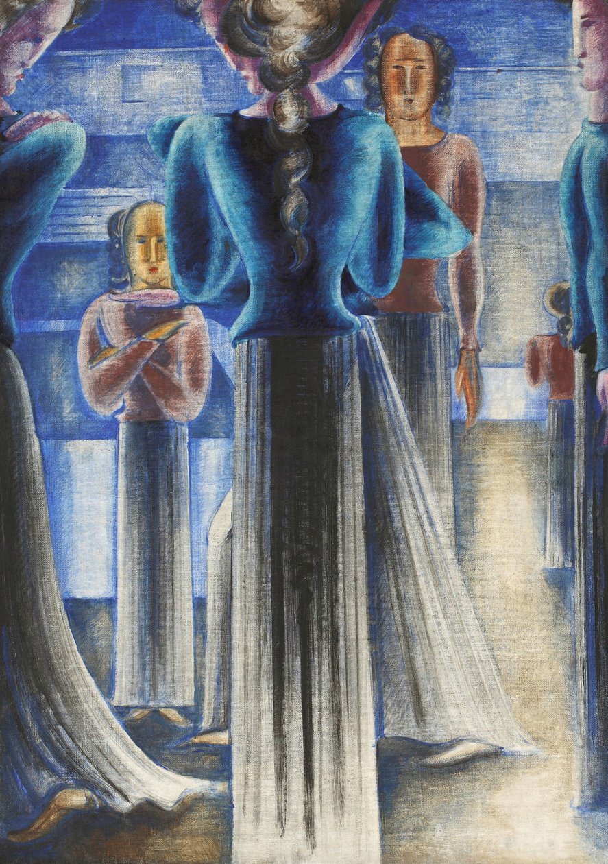 Grupo de Mulheres Azuis, 1931. de Oskar Schlemmer