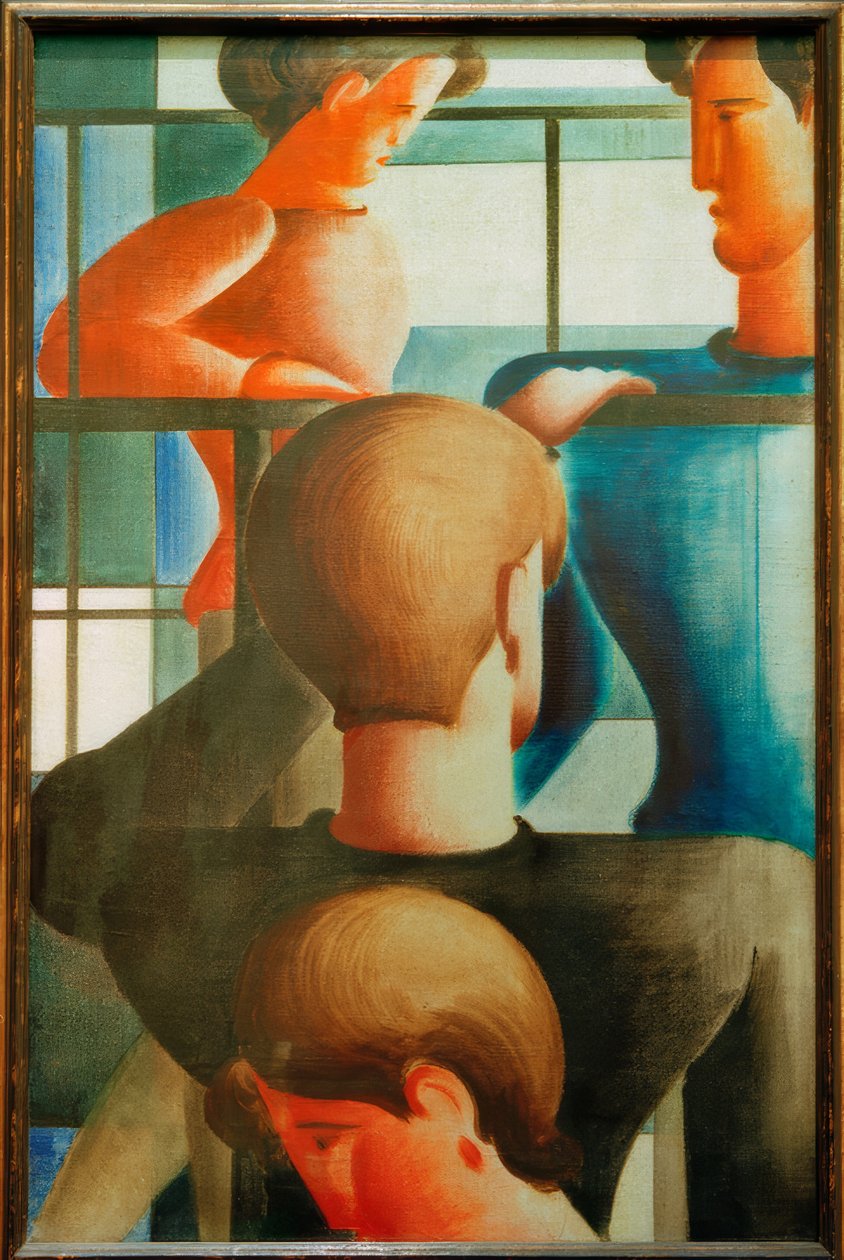 Grupo na grade I de Oskar Schlemmer