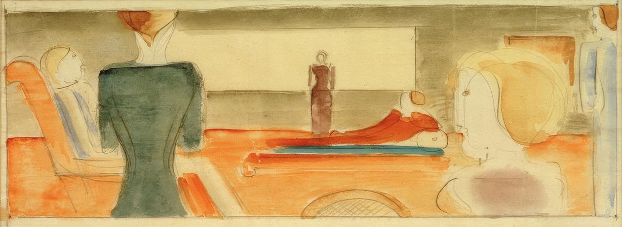 Interior com seis figuras I de Oskar Schlemmer