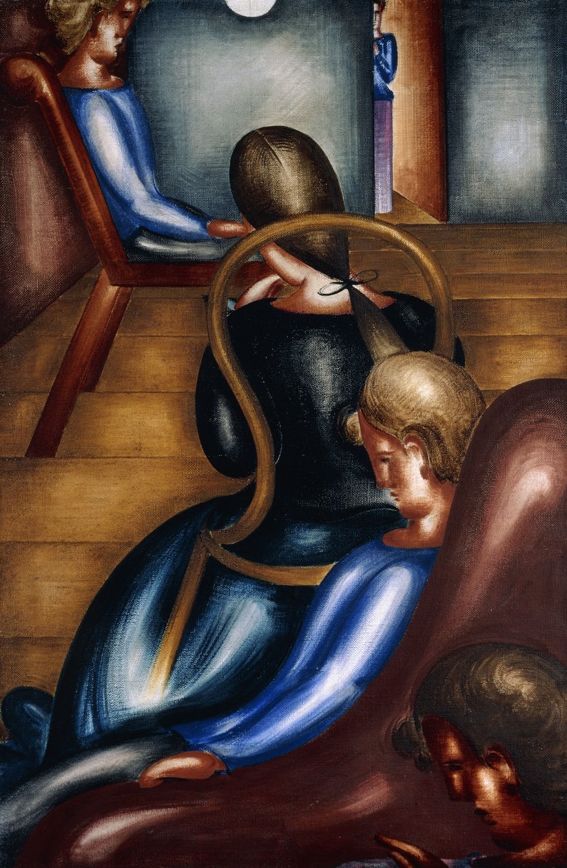 Grande grupo sedentário 1; Grande grupo de assentos 1 de Oskar Schlemmer