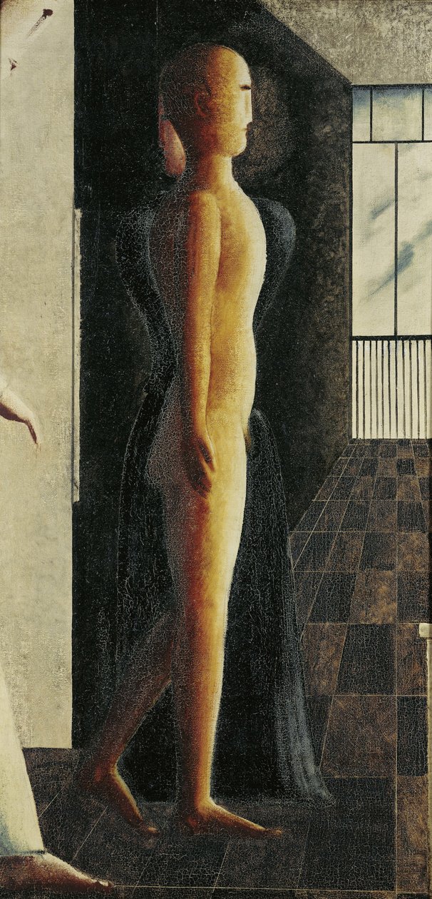 Nude, mulher e Coming, 1925. de Oskar Schlemmer