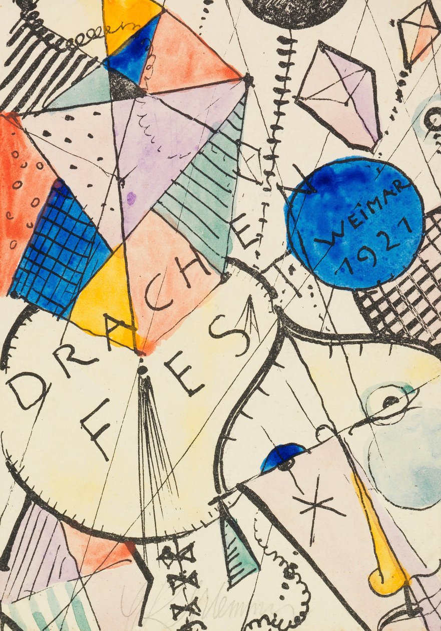 O Festival de Pipas, Weimar, 1921. de Oskar Schlemmer