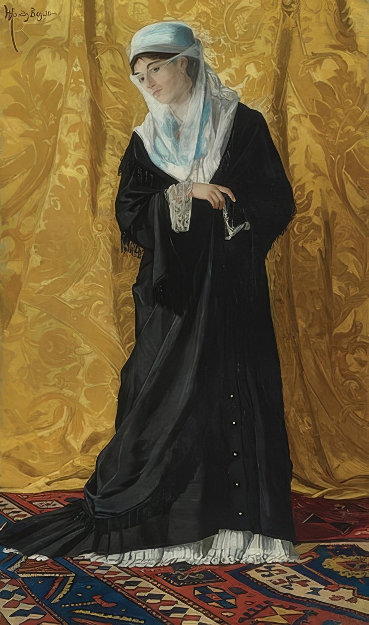 Uma senhora de Constantinopla. 1881 de Osman Hamdi Bey