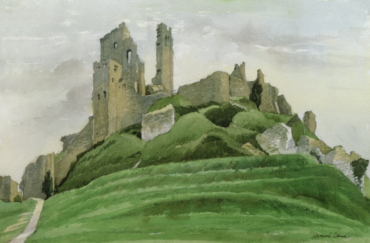 Castelo de Corfe (wc no papel) de Osmund Caine