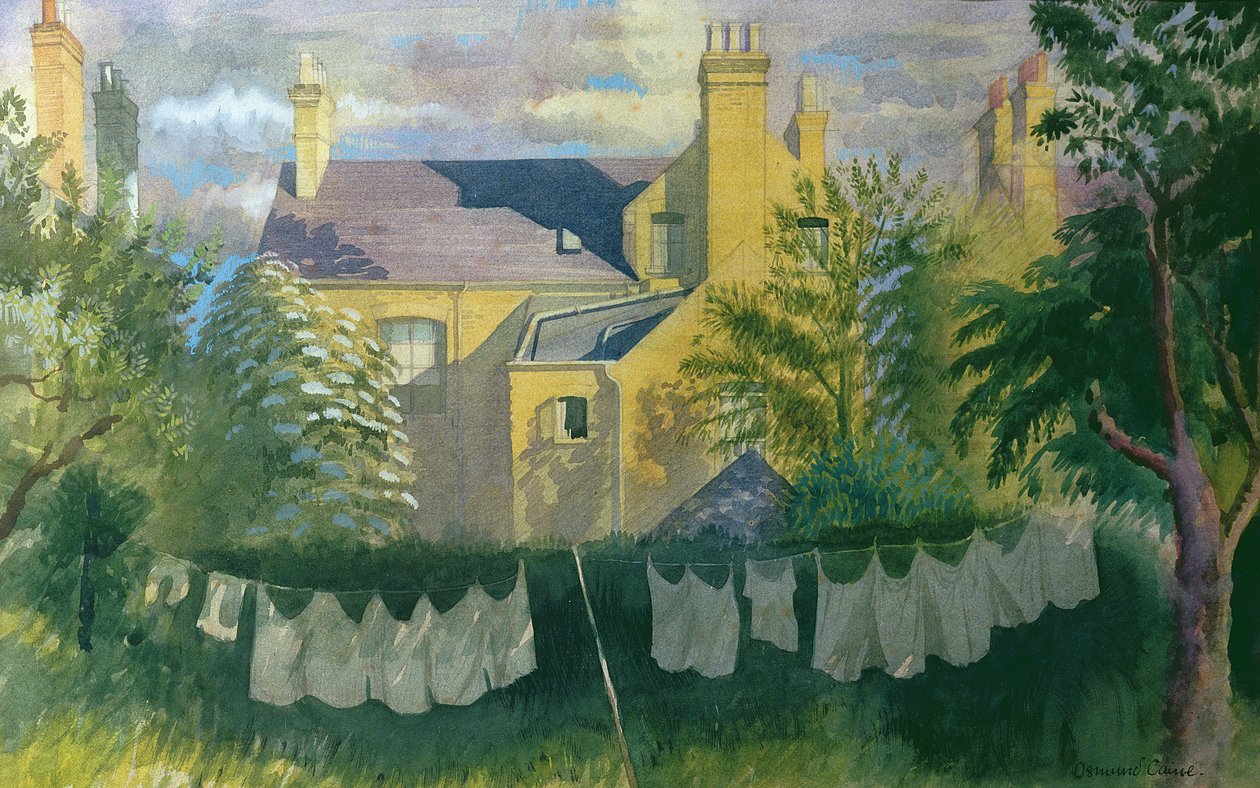 Lavando no n º 25, Kingston (wc no papel) de Osmund Caine