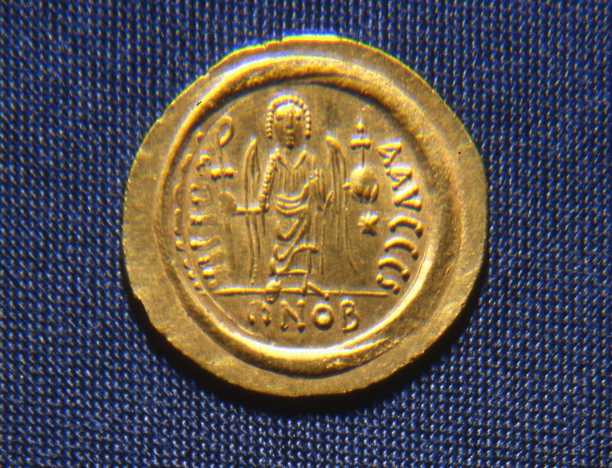 Moeda do Rei Totila, 541-52 (metal) de Ostrogothic