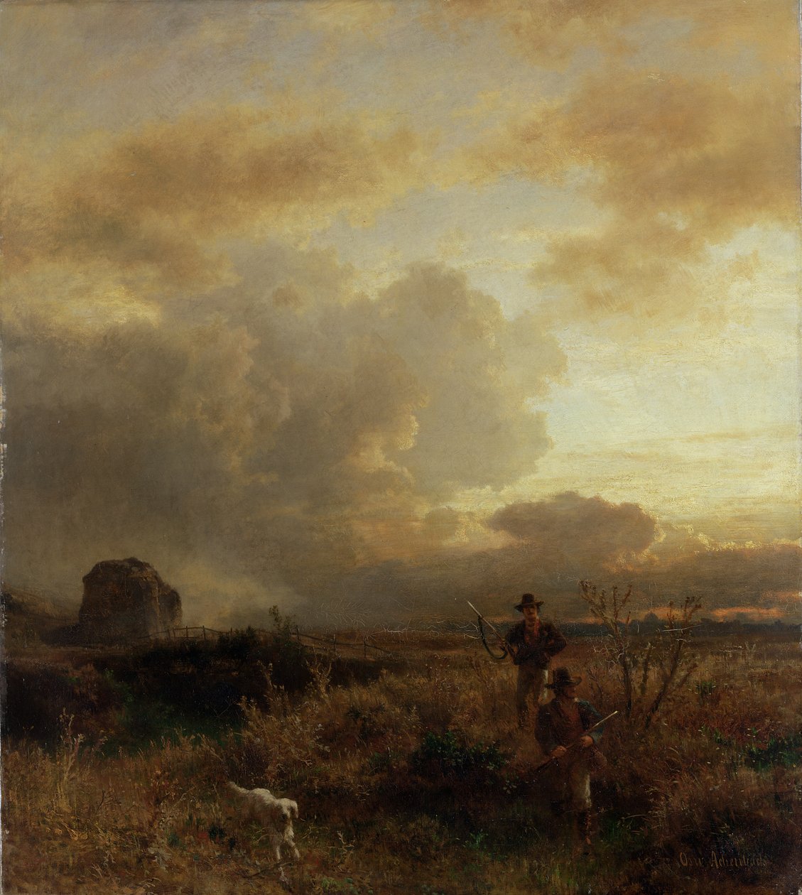 Clearing Thunderstorm no campo, 1857 de Oswald Achenbach
