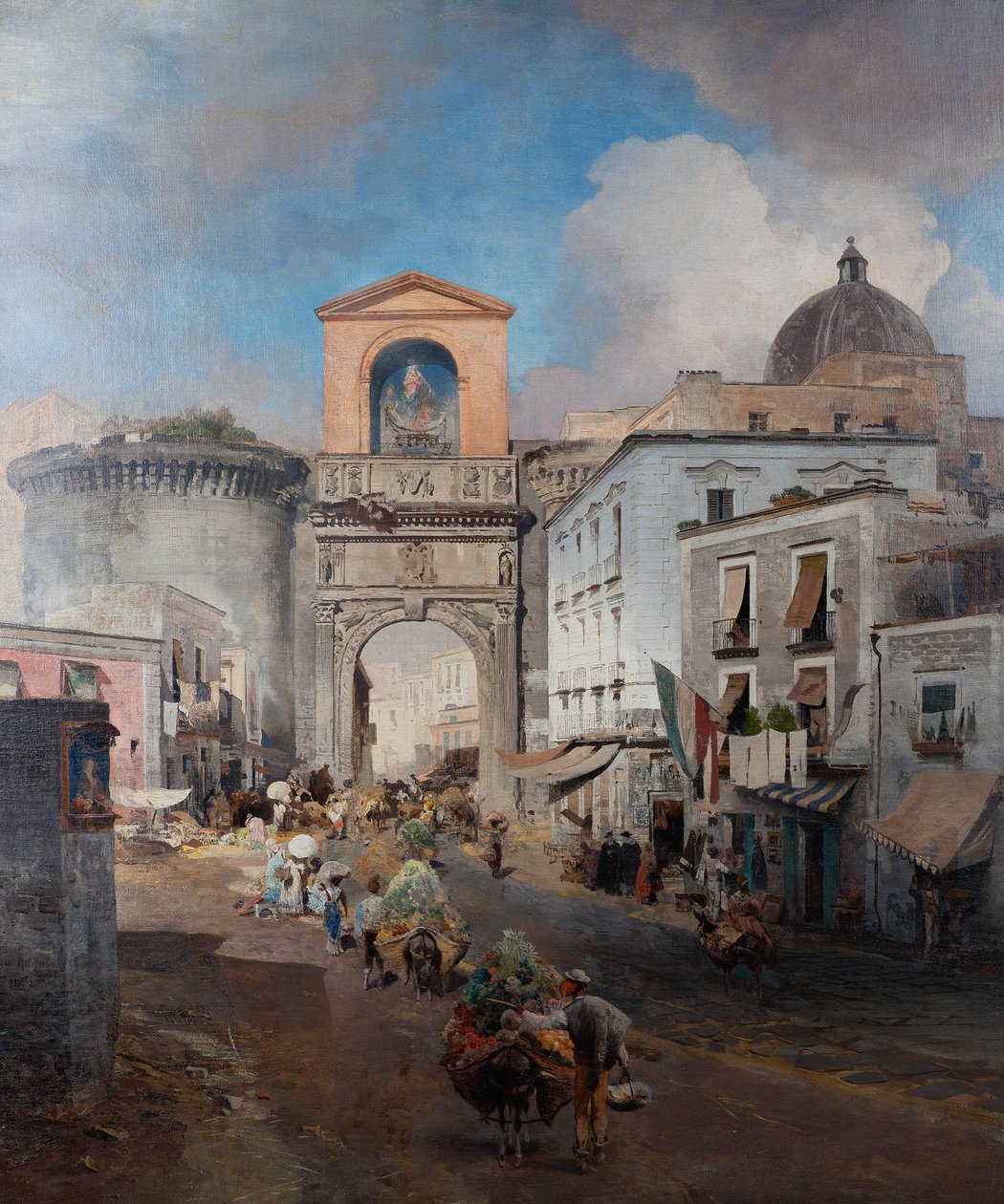 A caminhada para o mercado de Oswald Achenbach