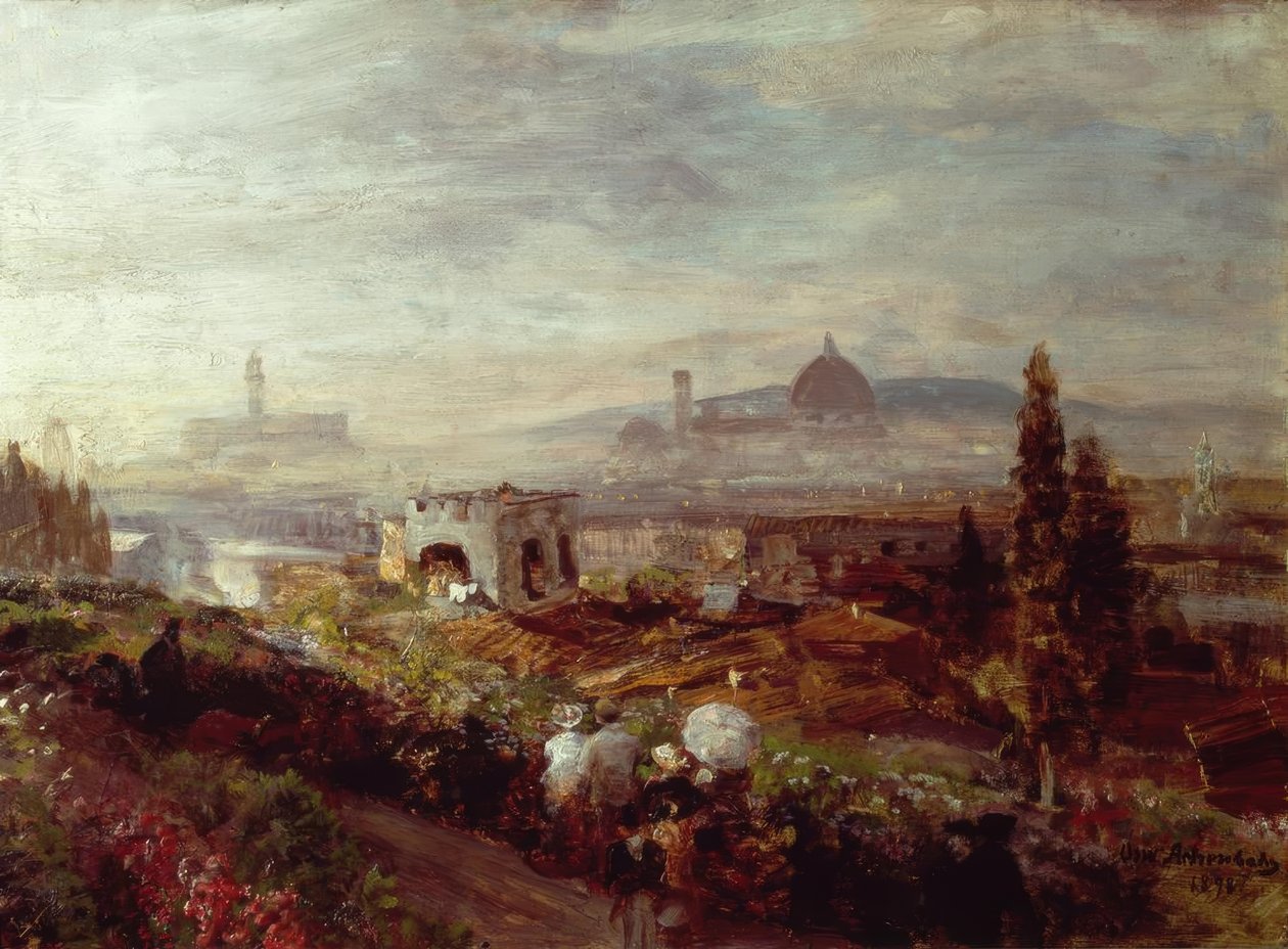 Vista de Florença de Oswald Achenbach