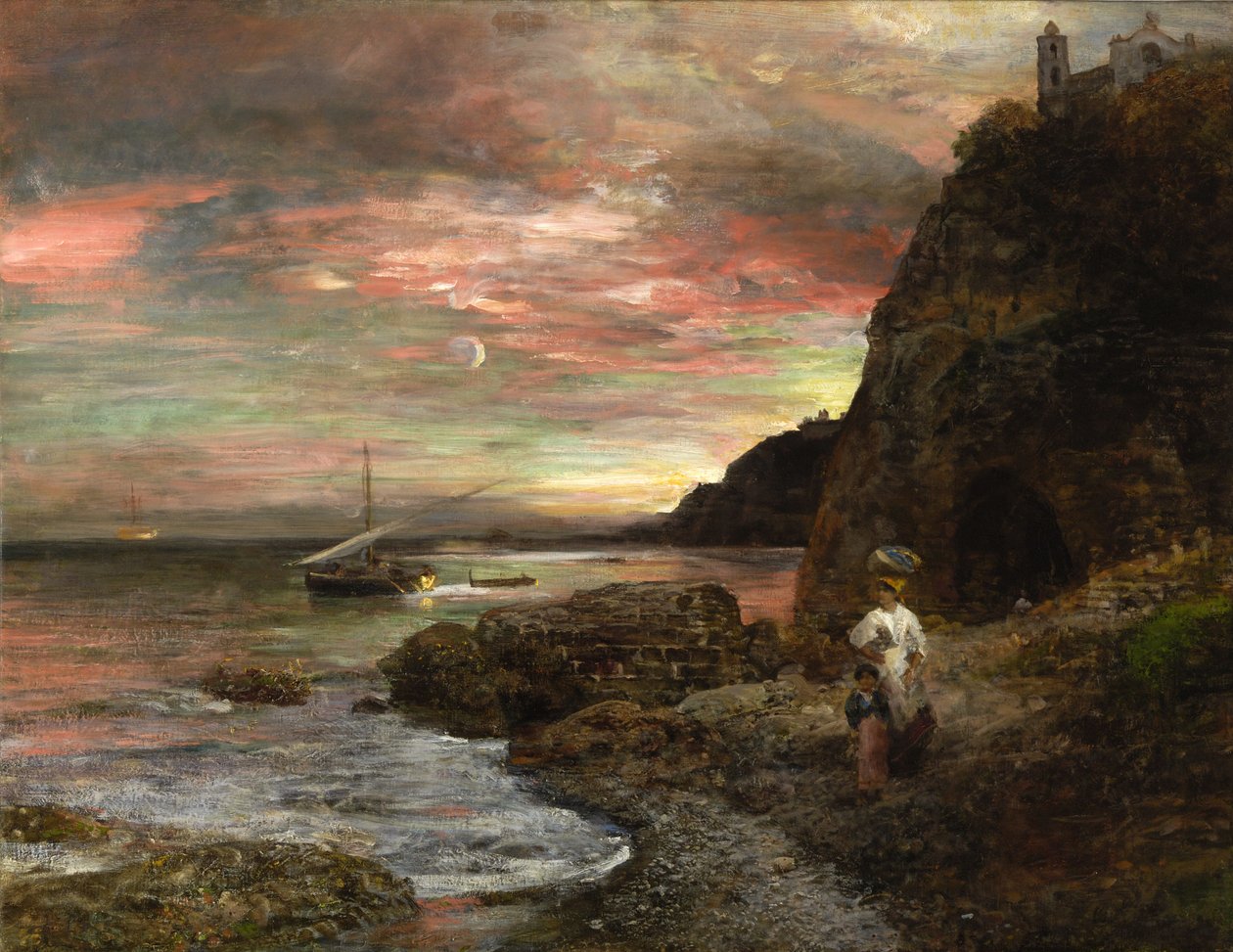 Sol da tarde em Posillipo de Oswald Achenbach