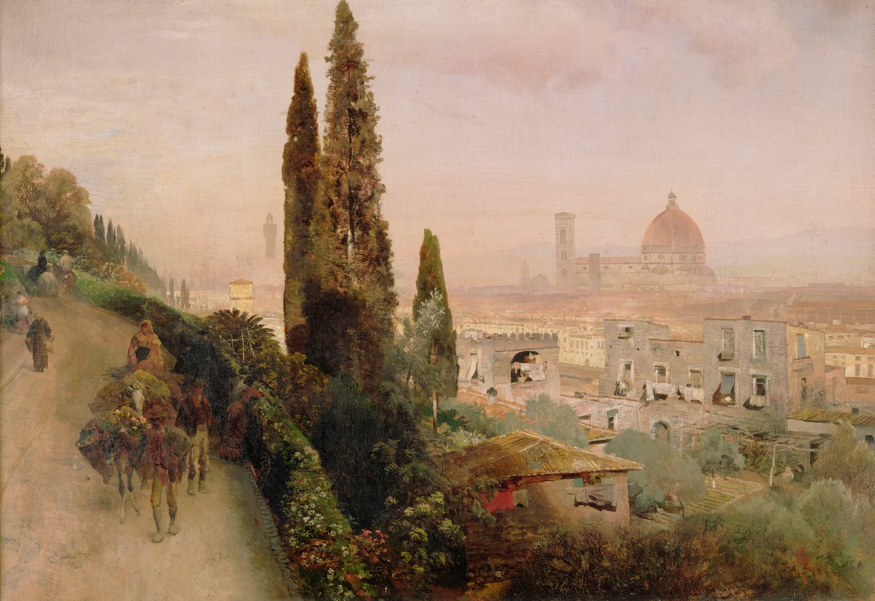 Florença (óleo sobre tela) de Oswald Achenbach
