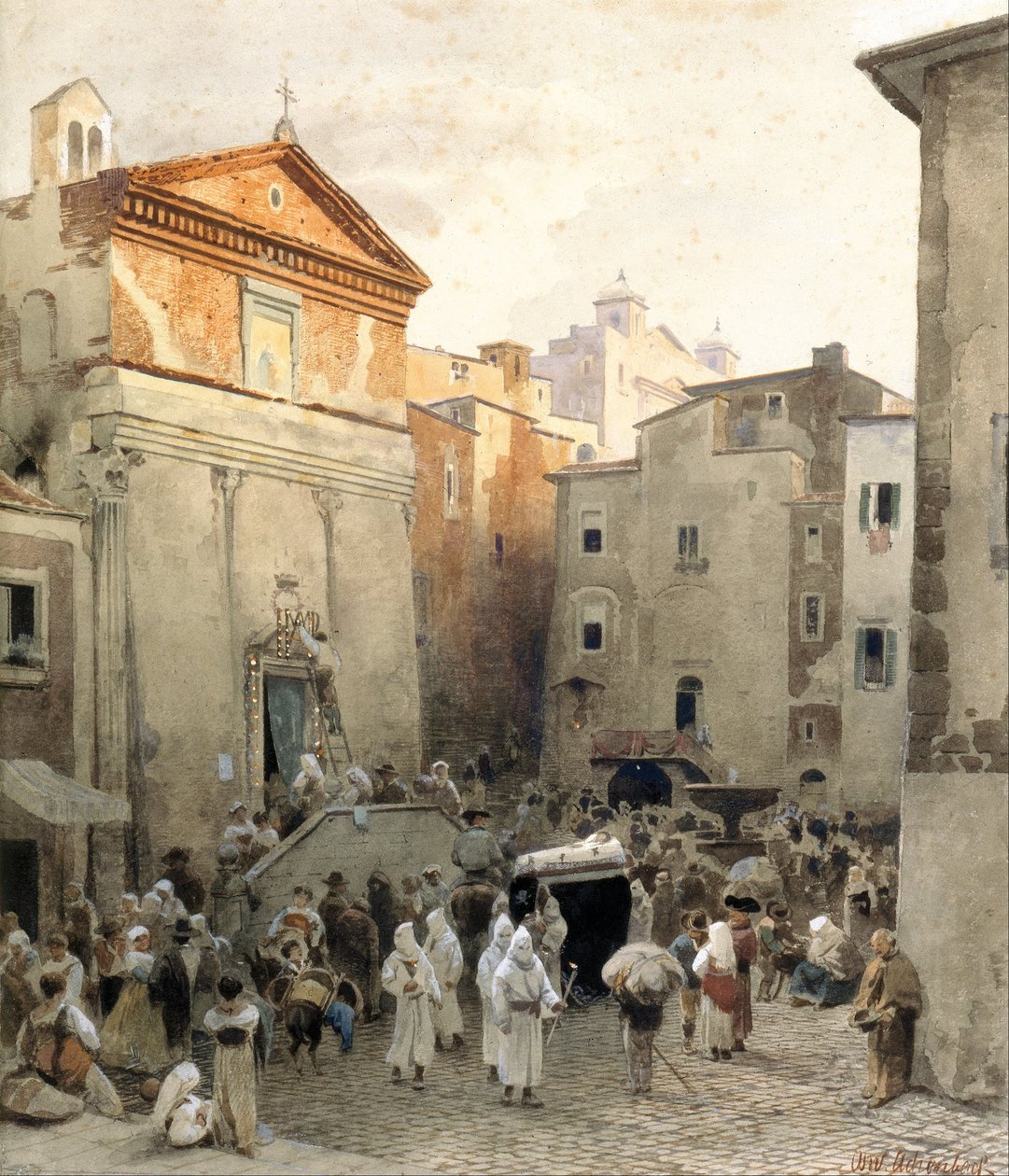 Funeral em Palestrina de Oswald Achenbach