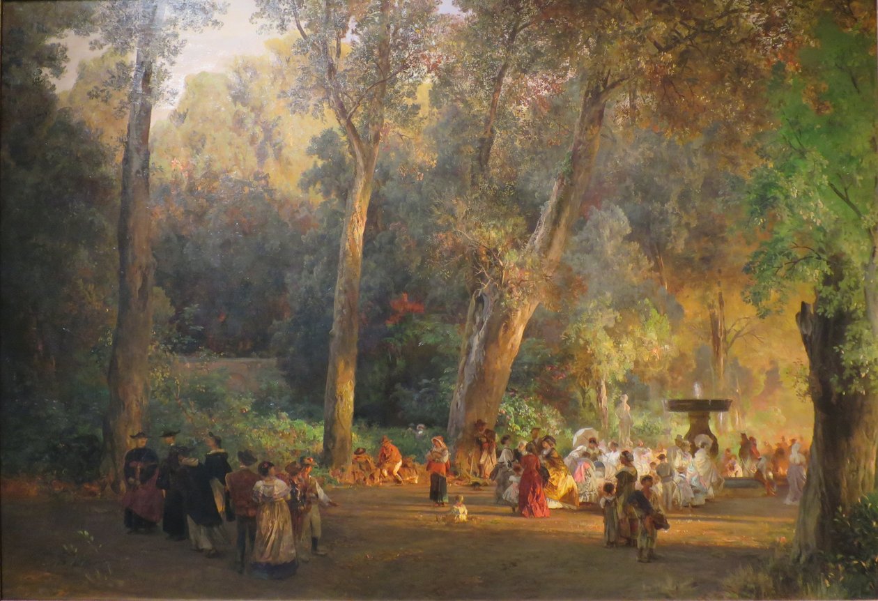 No parque de Villa Torlonia de Oswald Achenbach
