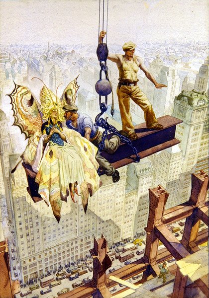 Um romance de alto nível (aguarela sobre papel) de Oswald Hamilton Cuningham