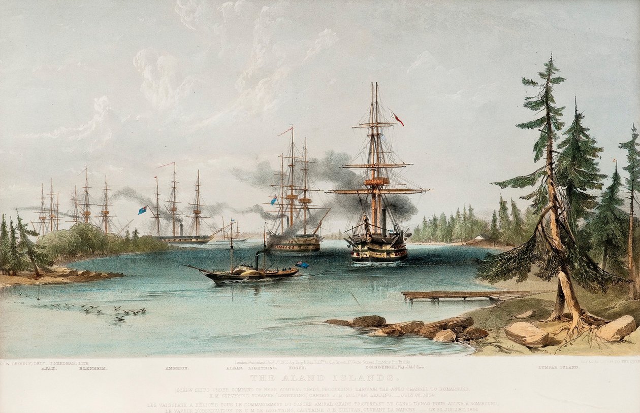 As Ilhas Aland em 22 de julho de 1854, 1855 de Oswald Walters Brierly