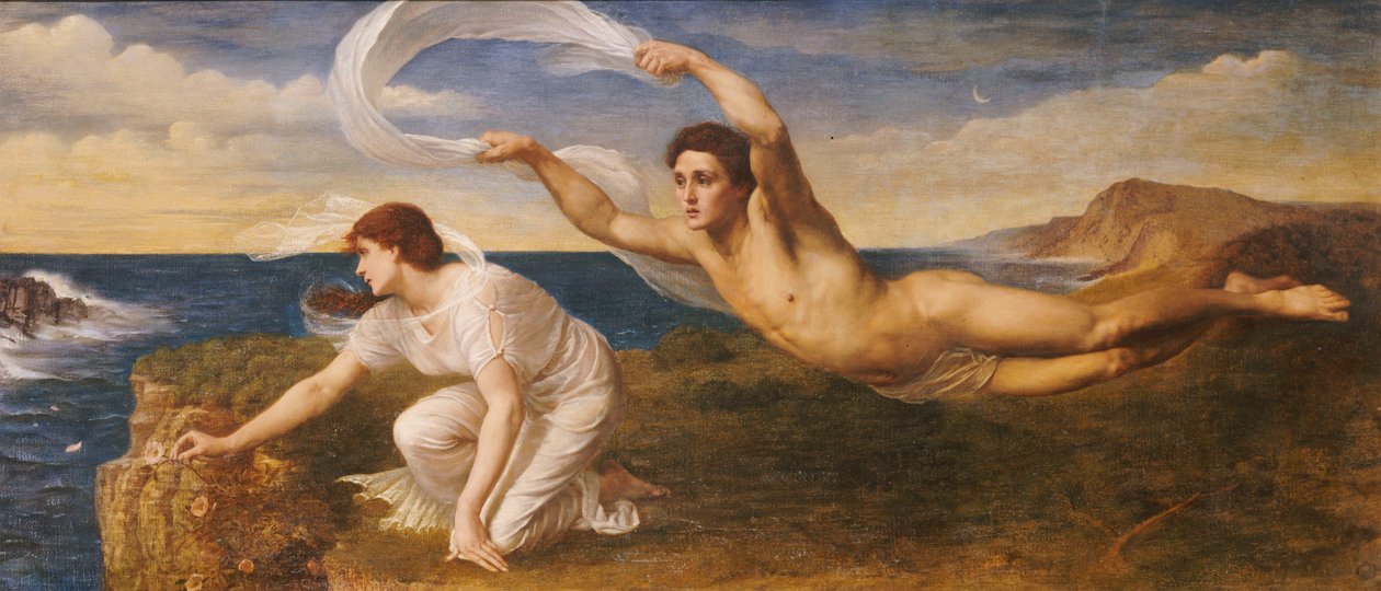 Boreas e Orithyia, c.1879 (óleo sobre tela) de Oswald von Glehn