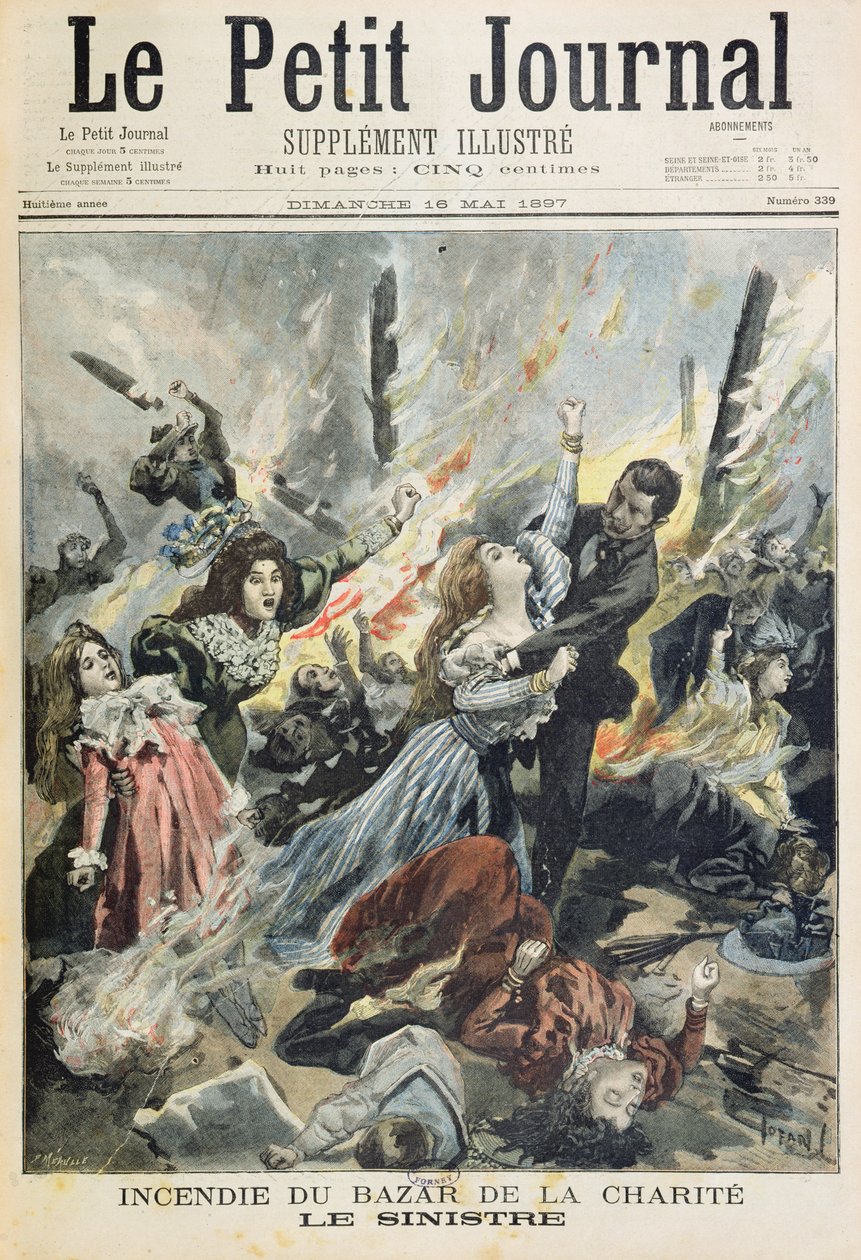 Incêndio no Bazar de la Charite, 4 de maio de 1897, de &39;Le Petit Journal&39;, 16 de maio de 1897 de Oswaldo Tofani
