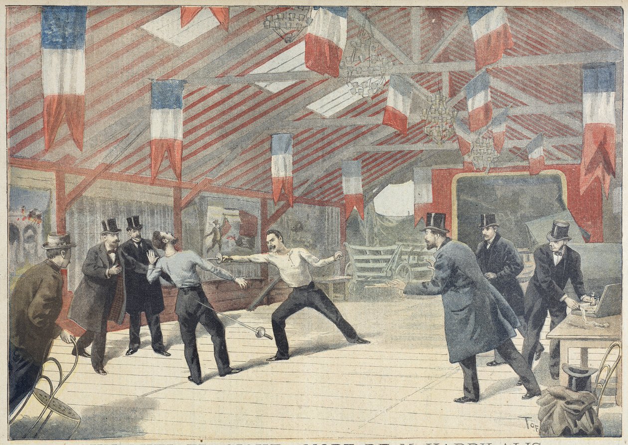 Um duelo trágico: A morte de Monsieur Harry Alis, de &39;Le Petit Journal&39;, 17 de março de 1895 de Oswaldo Tofani