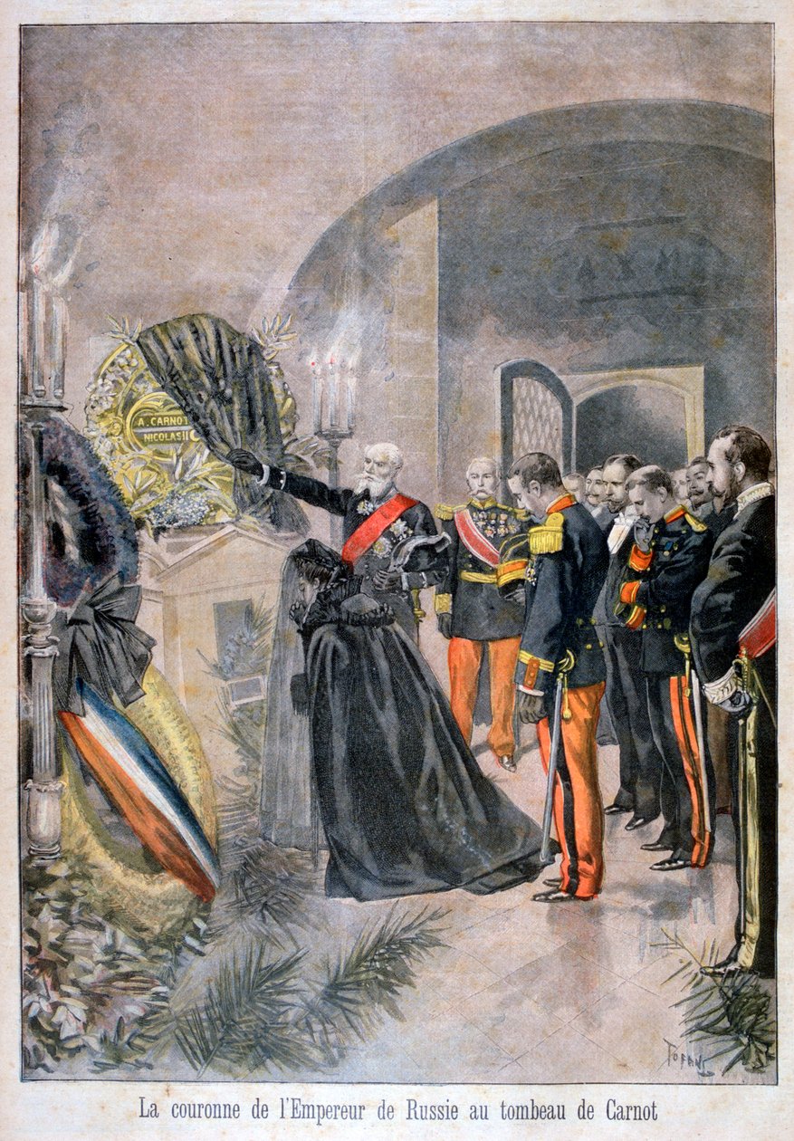 Imperador da Rússia na tumba de Cornot, 1896 de Oswaldo Tofani