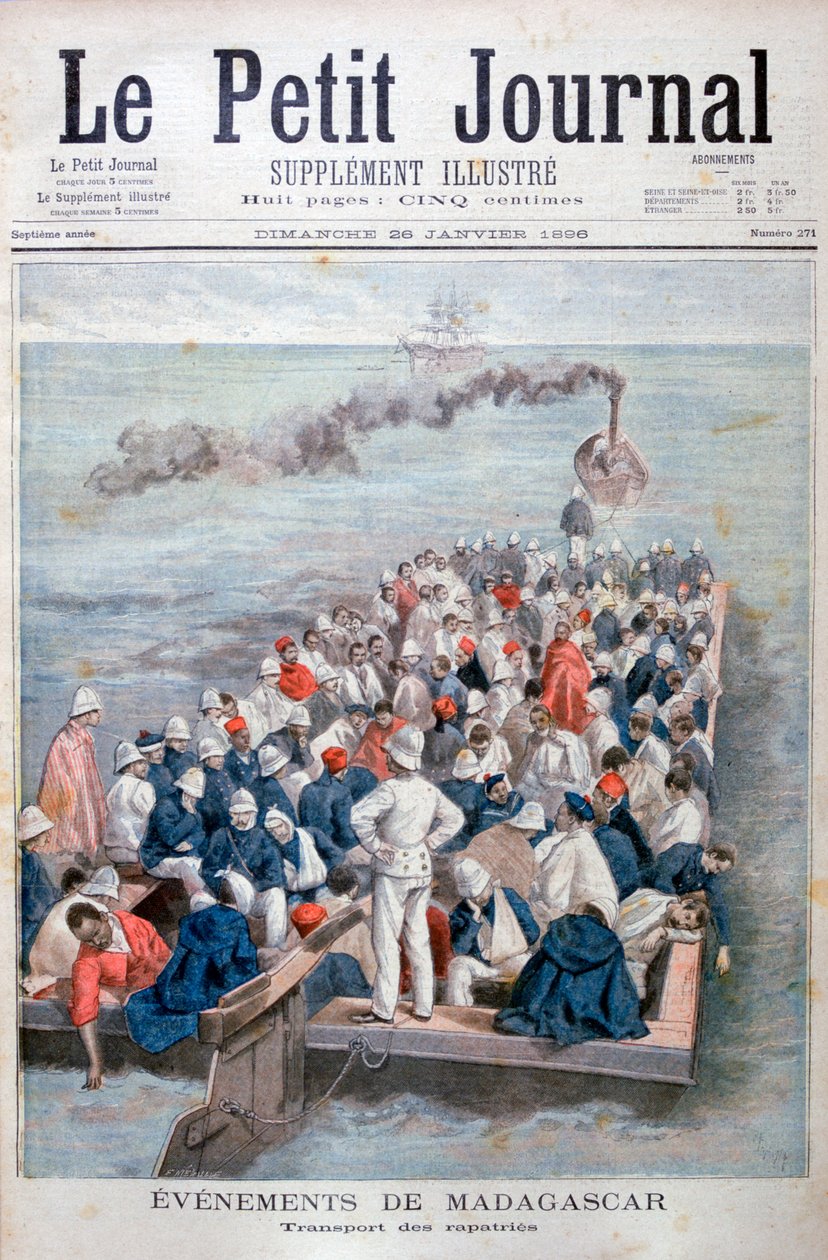 Eventos em Madagascar: O repatriamento de tropas francesas, 1896 de Oswaldo Tofani
