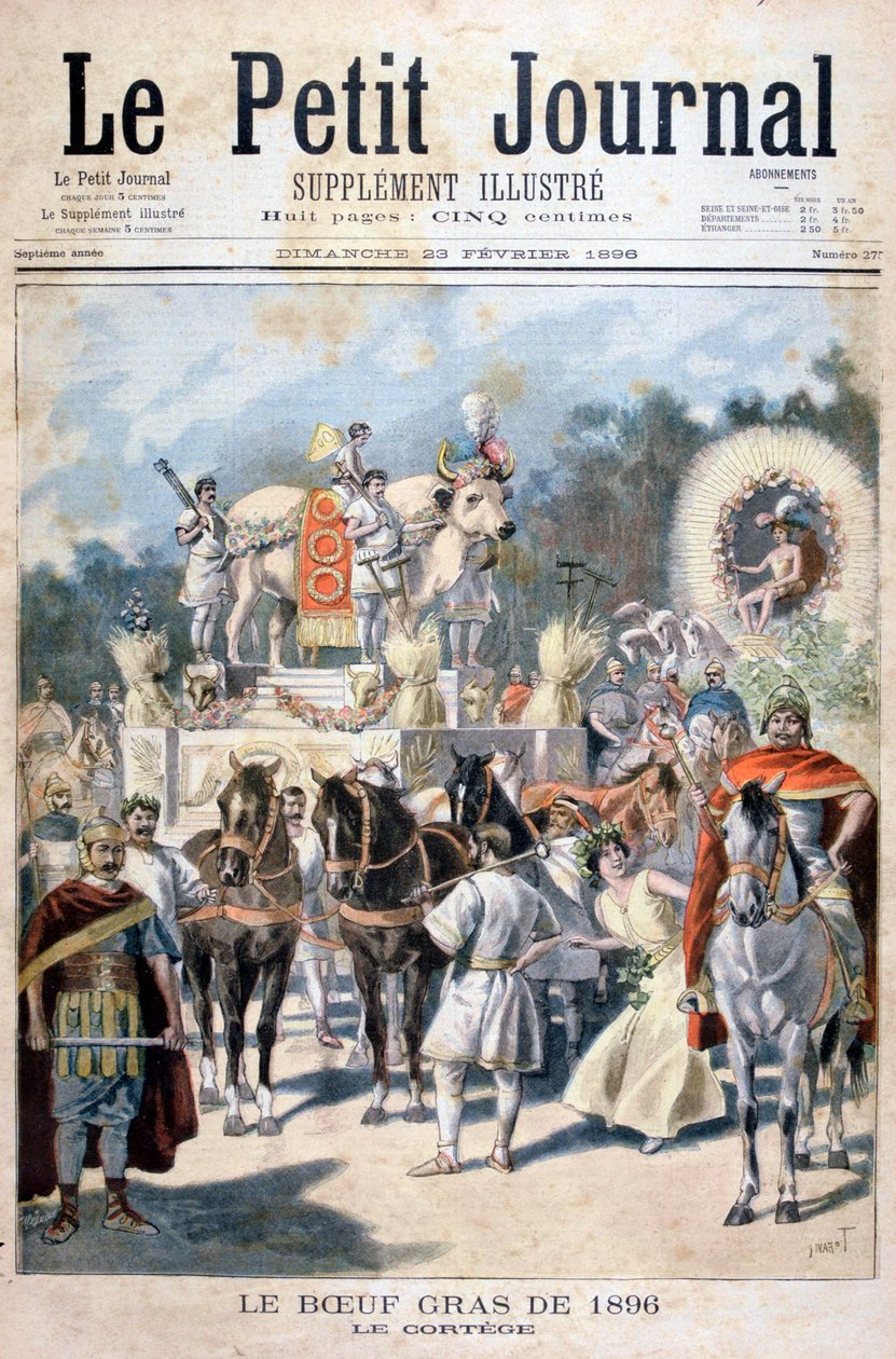 Celebrações de boi gordo em Paris, 1896 de Oswaldo Tofani