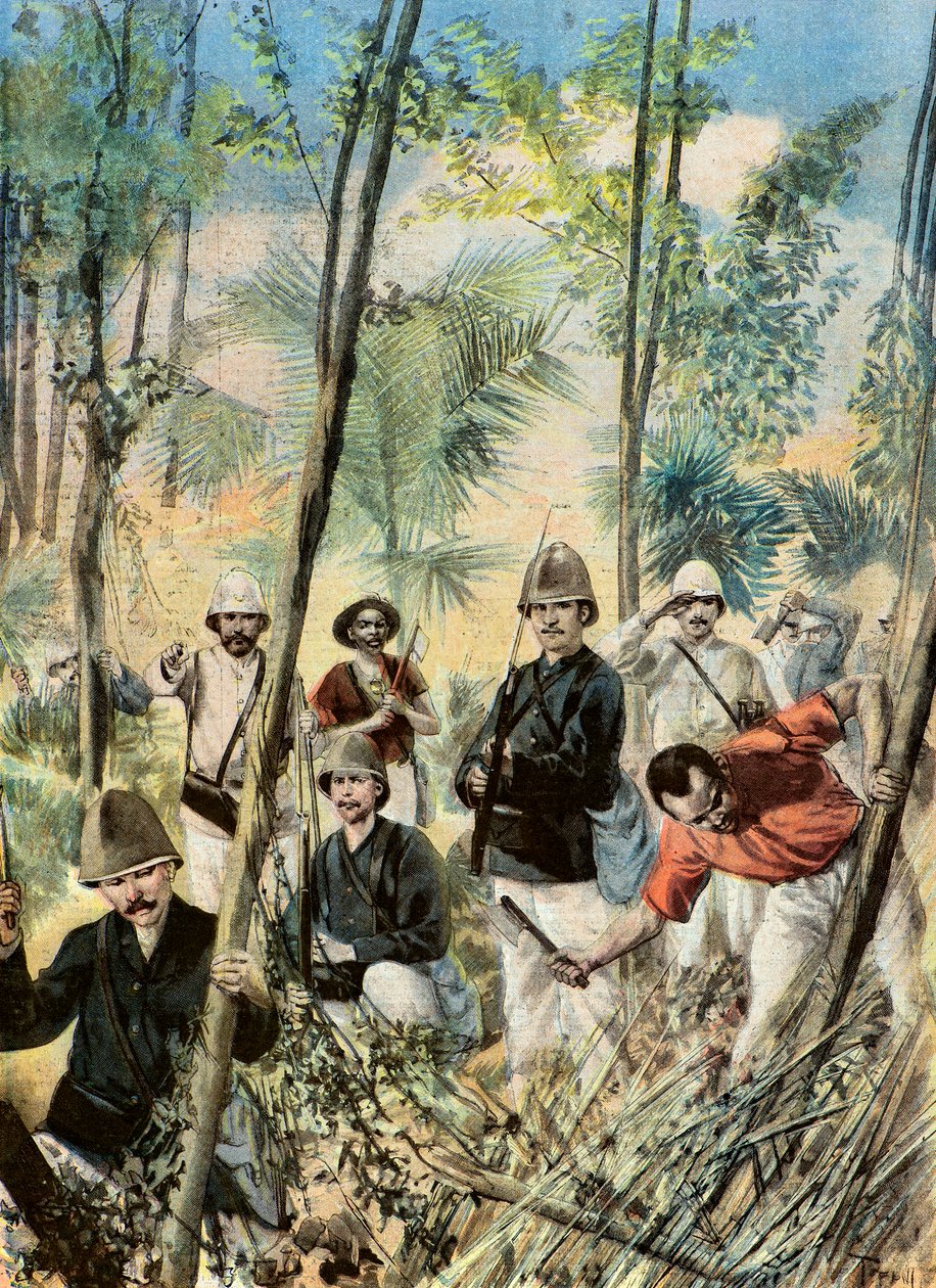 Soldados franceses no mato de Oswaldo Tofani