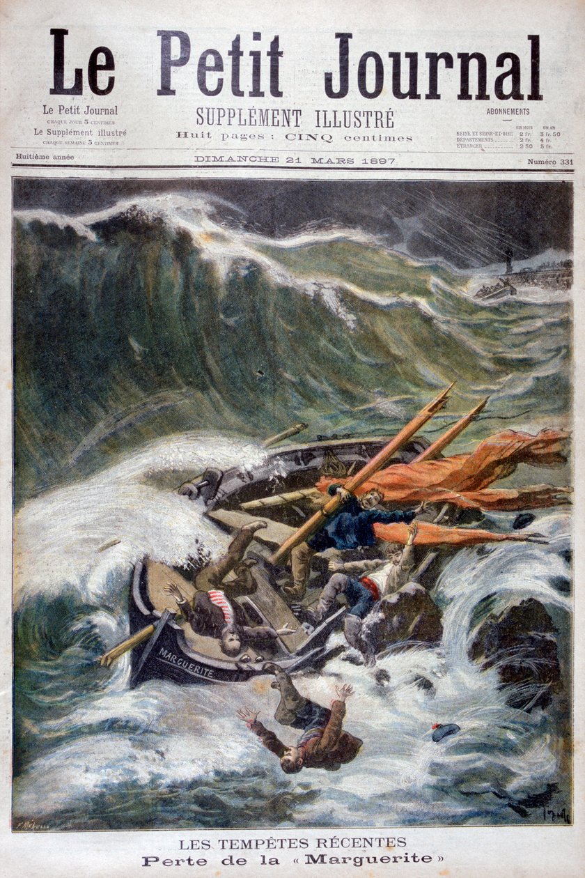 Perda do barco de pesca Marguerite, 1897 de Oswaldo Tofani