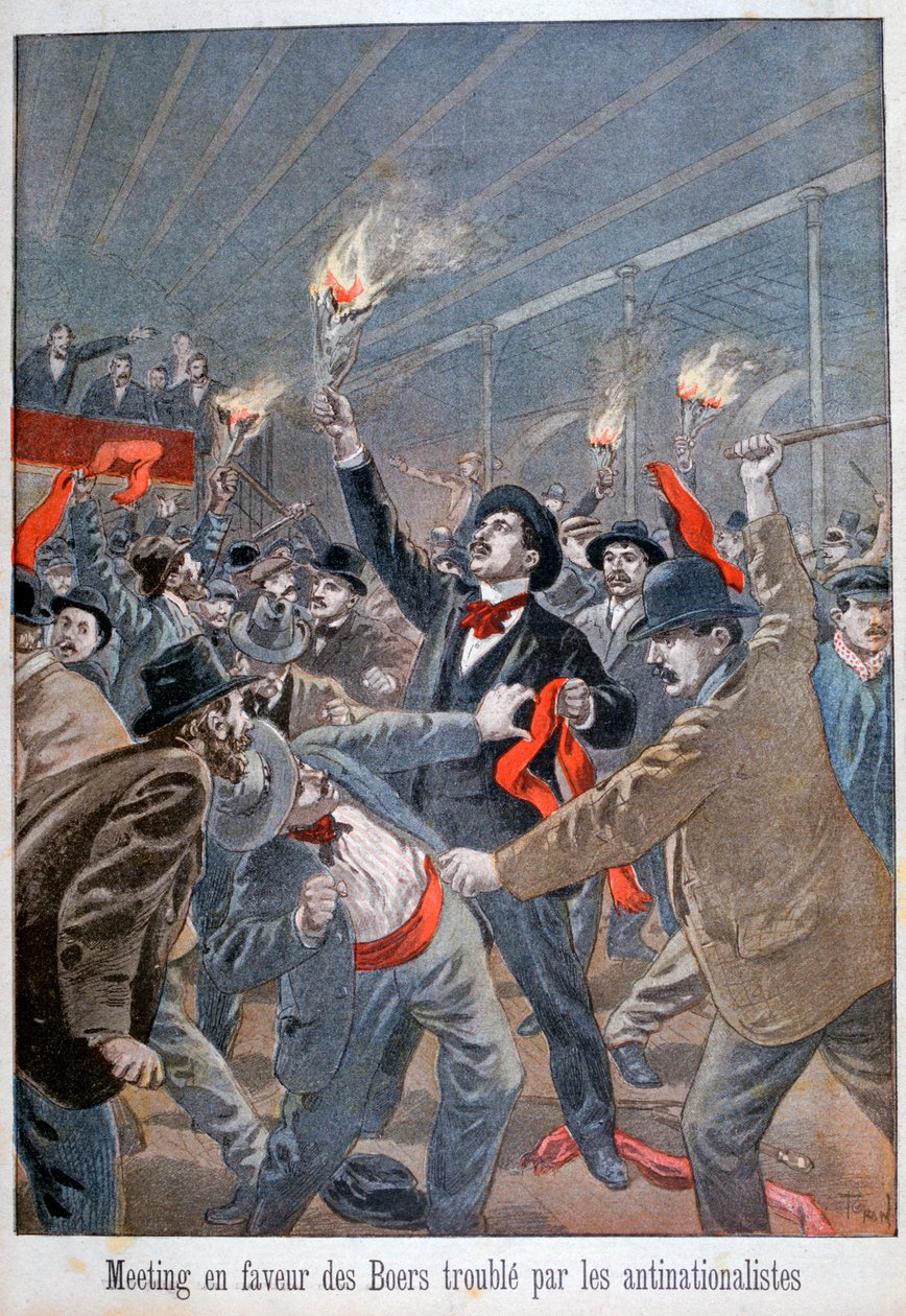 Reunião em favor dos bôeres perturbados pelos anti-nacionalistas, 1900 de Oswaldo Tofani