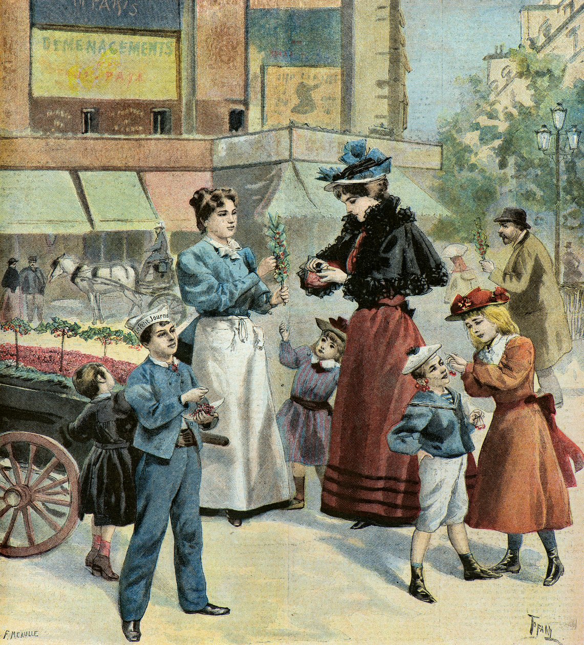 Paris na primavera, 1895 (Ilustração) de Oswaldo Tofani