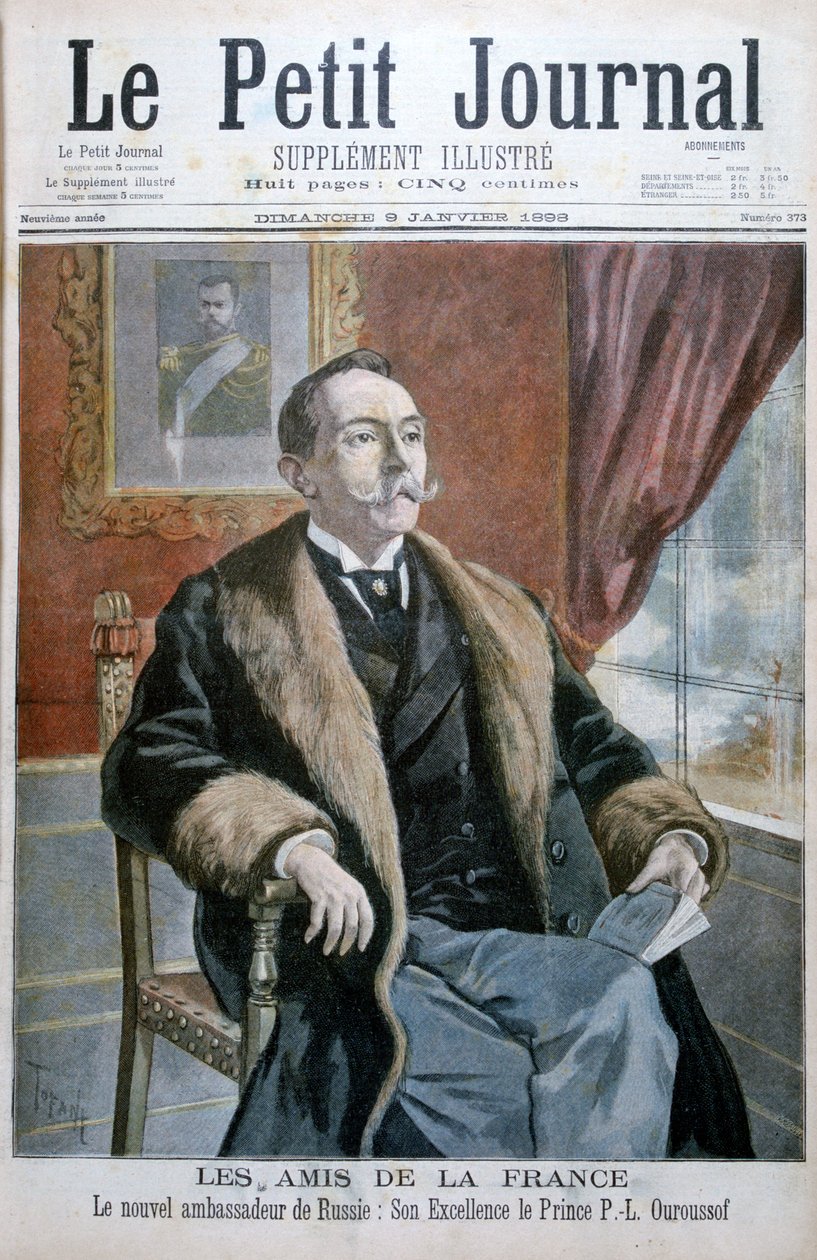 Príncipe PL Ouroussof, o novo embaixador da Rússia, 1898 de Oswaldo Tofani