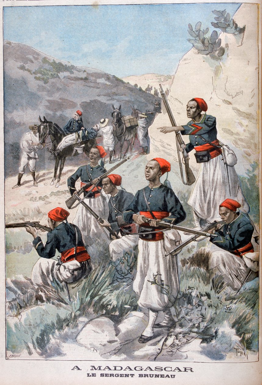 Tropas senegalesas, Madagascar, 1897 de Oswaldo Tofani