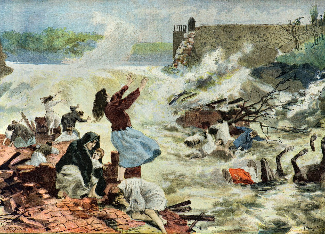 A catástrofe de Bouzey, 1895 (Ilustração) de Oswaldo Tofani