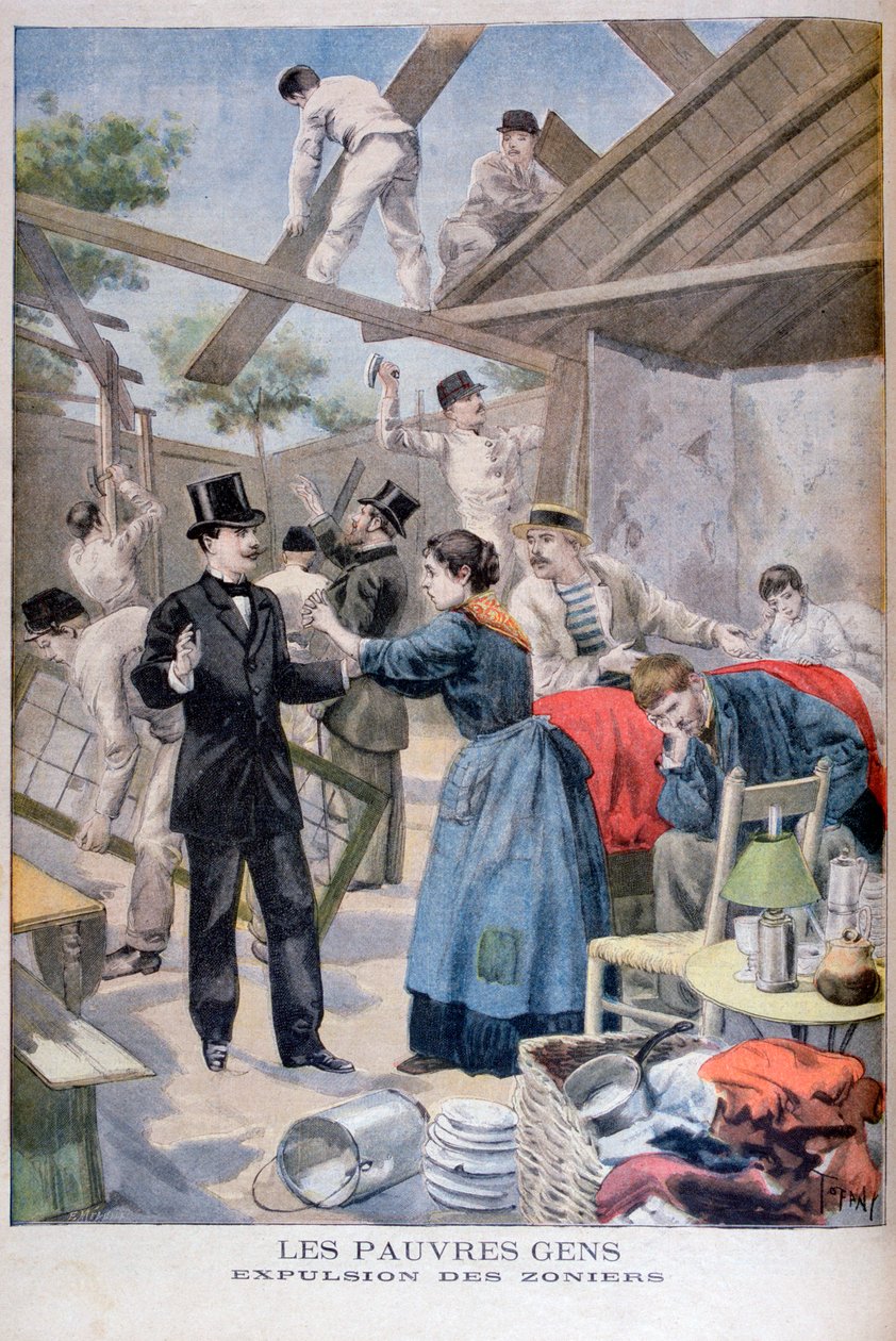 A expulsão dos pobres das favelas, 1895 de Oswaldo Tofani