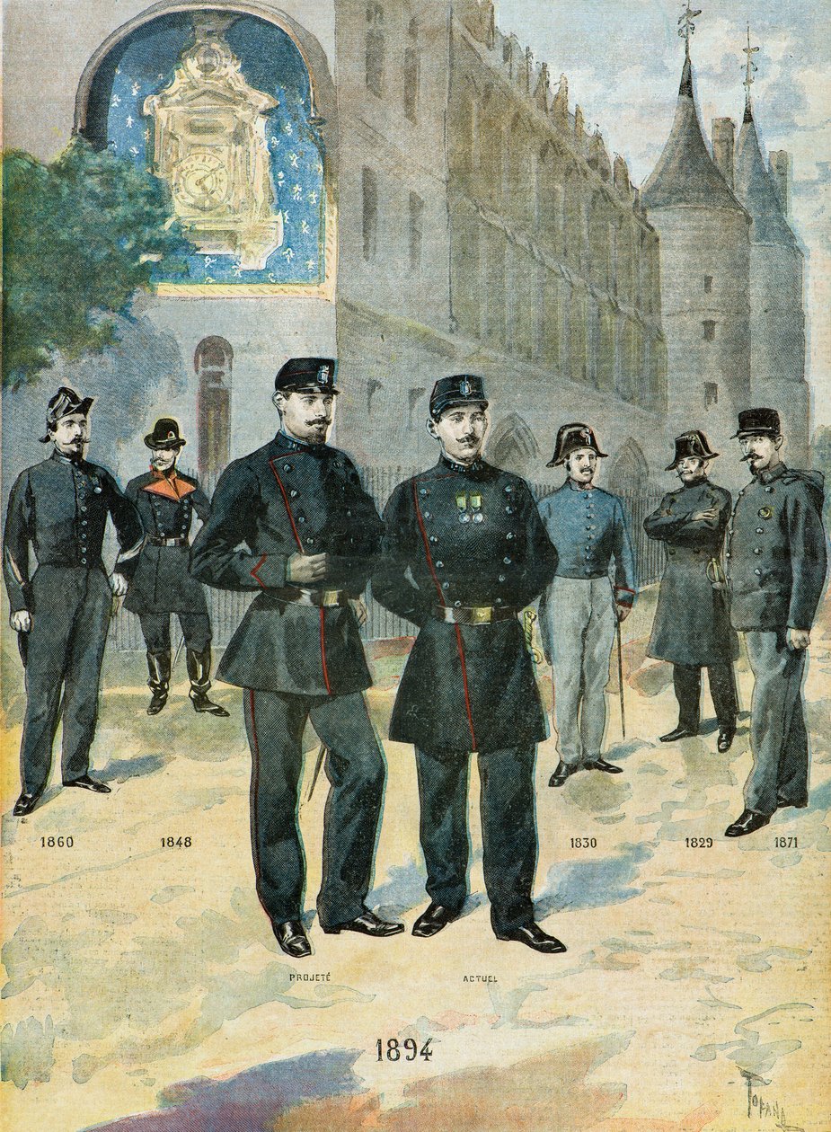 Os diferentes trajes da polícia francesa de Oswaldo Tofani