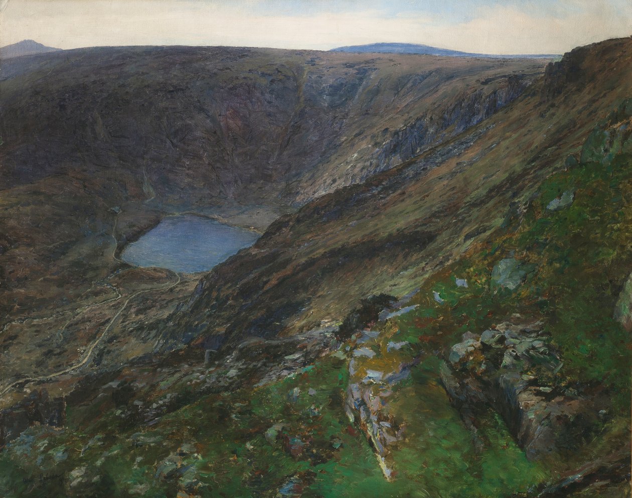 Lago de montanha nas montanhas gigantes, 1896 de Otakar Lebeda
