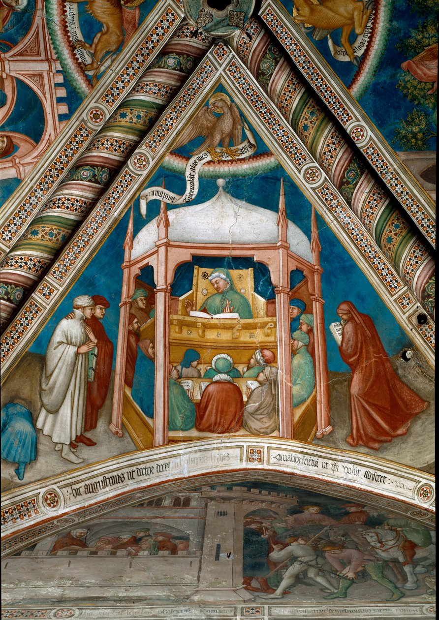 Santo Agostinho ensinando retórica em Cartago. (Fresco de Ottaviano Nelli