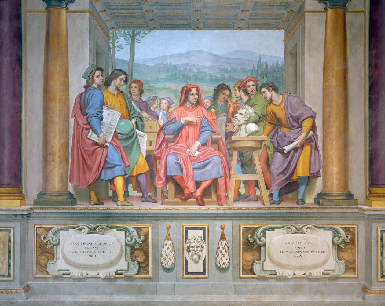 Lorenzo entre os artistas de Ottavio Vannini
