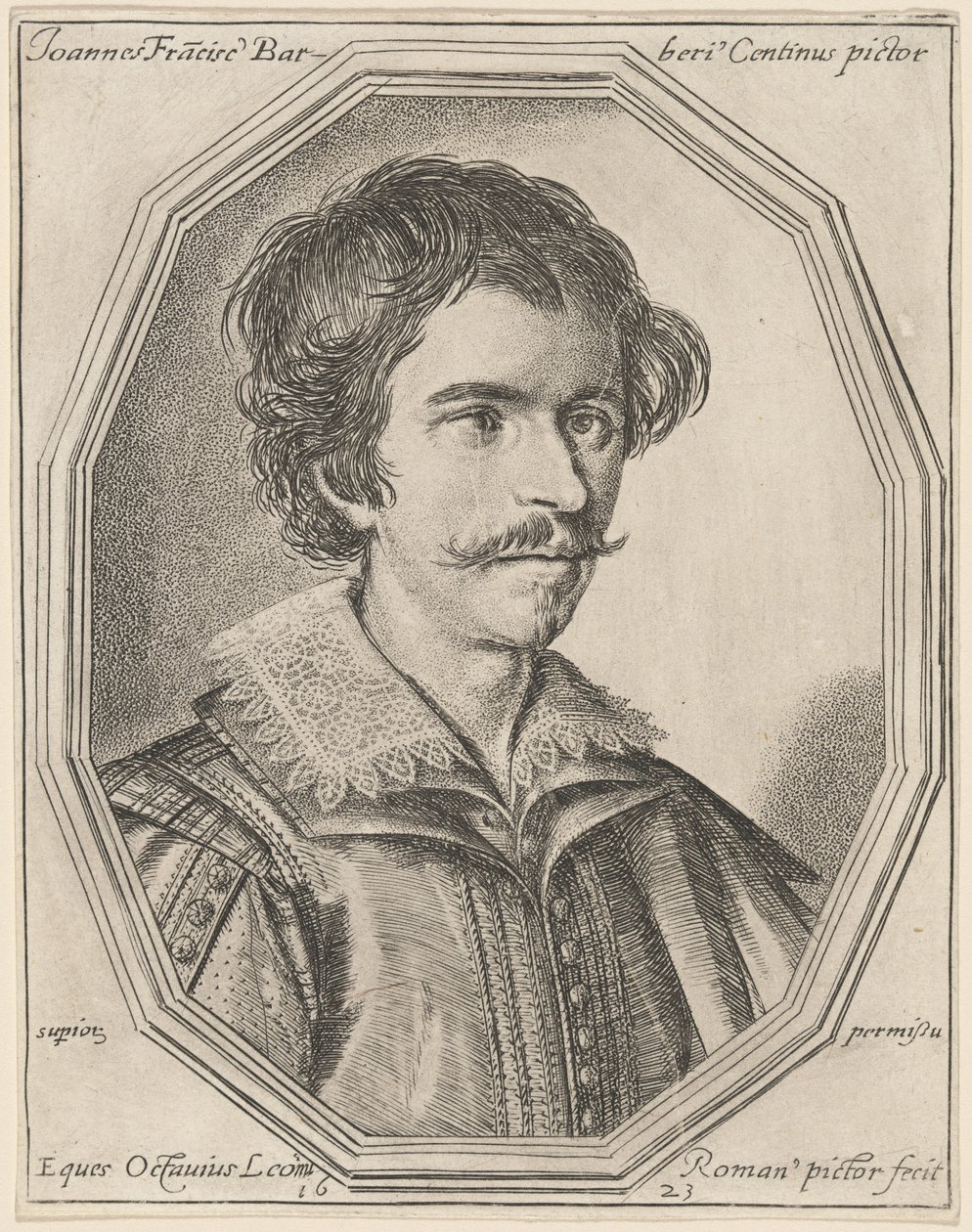 Giovanni Francesco Barbieri, chamado Guercino de Ottavio Leoni