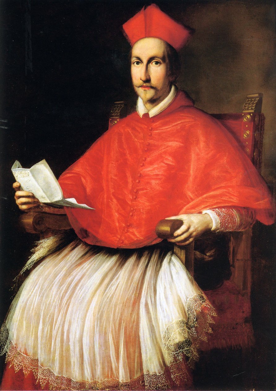 Retrato do Cardeal Francesco Barberini de Ottavio Leoni