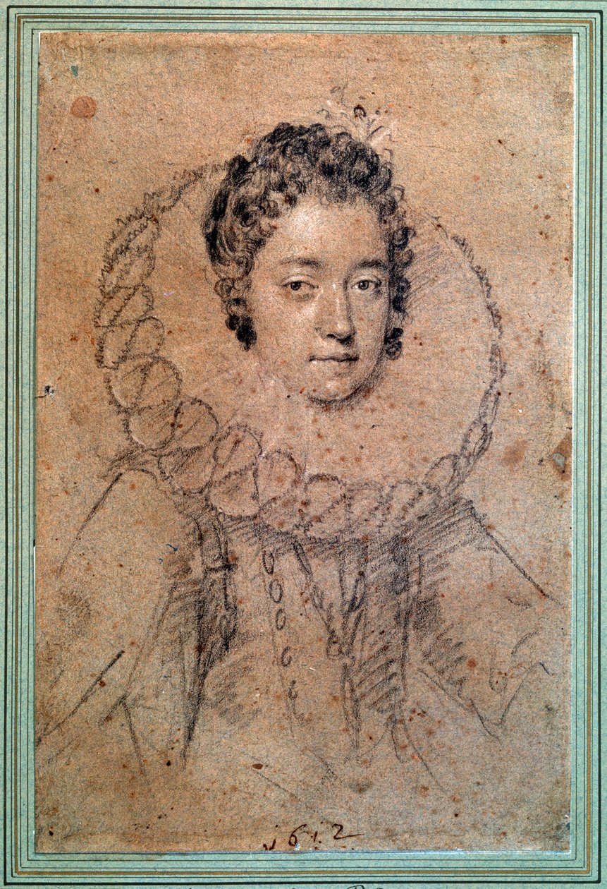 Retrato feminino, 1612. de Ottavio Mario Leoni