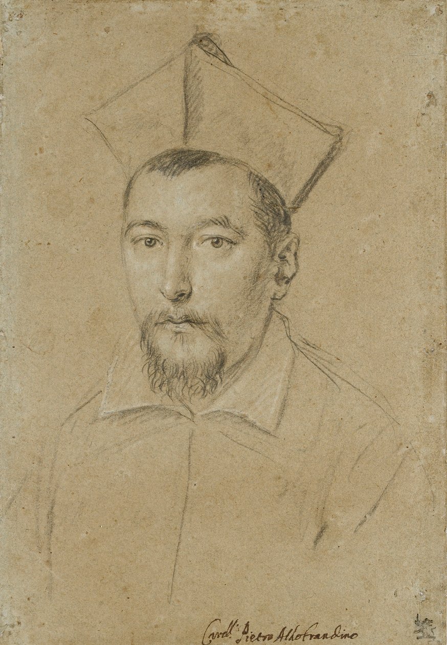 Retrato do Cardeal Pietro Aldobrandini, início do século XVII de Ottavio Mario Leoni