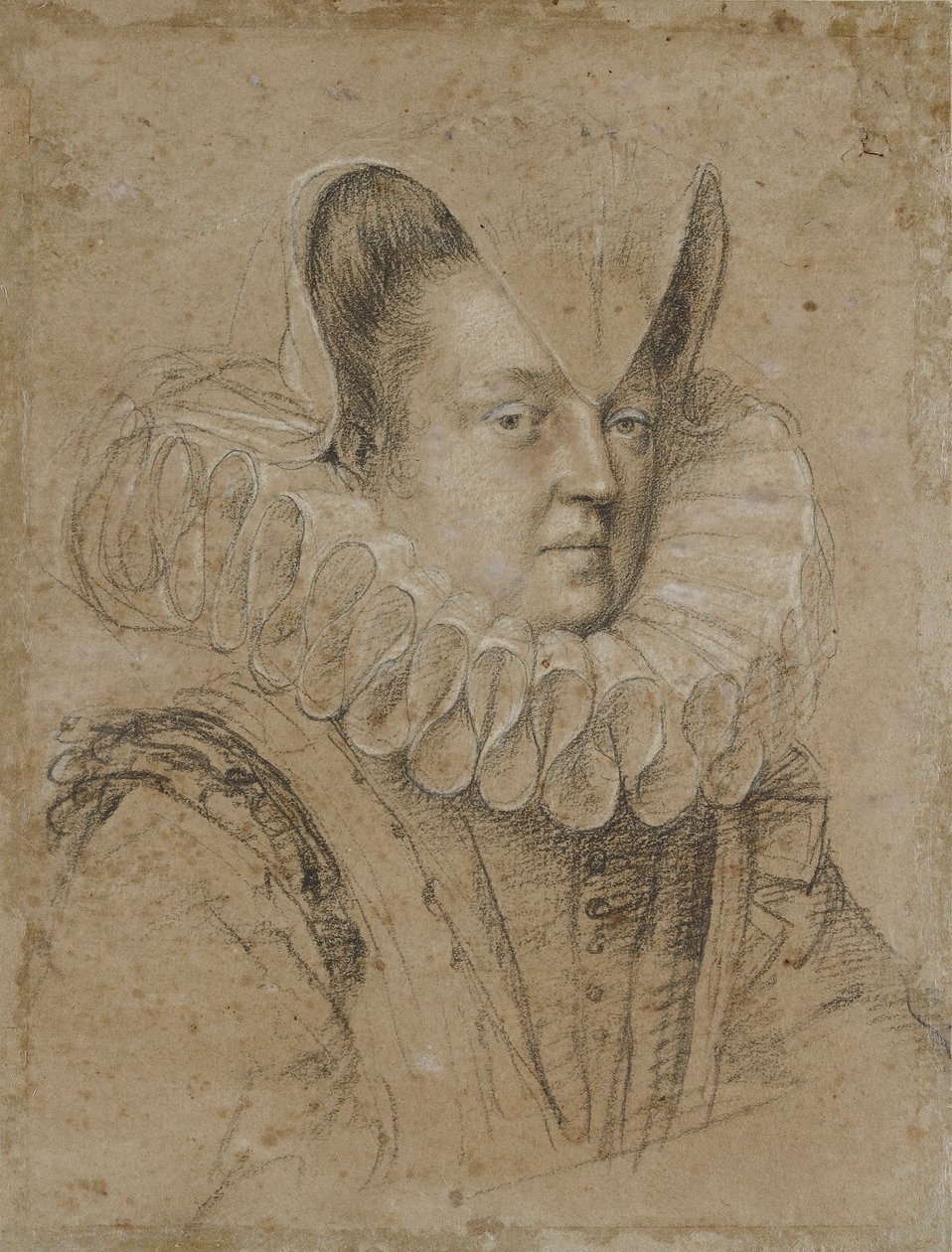 Retrato de Margherita, Duquesa de Ferrara, início do século XVII de Ottavio Mario Leoni