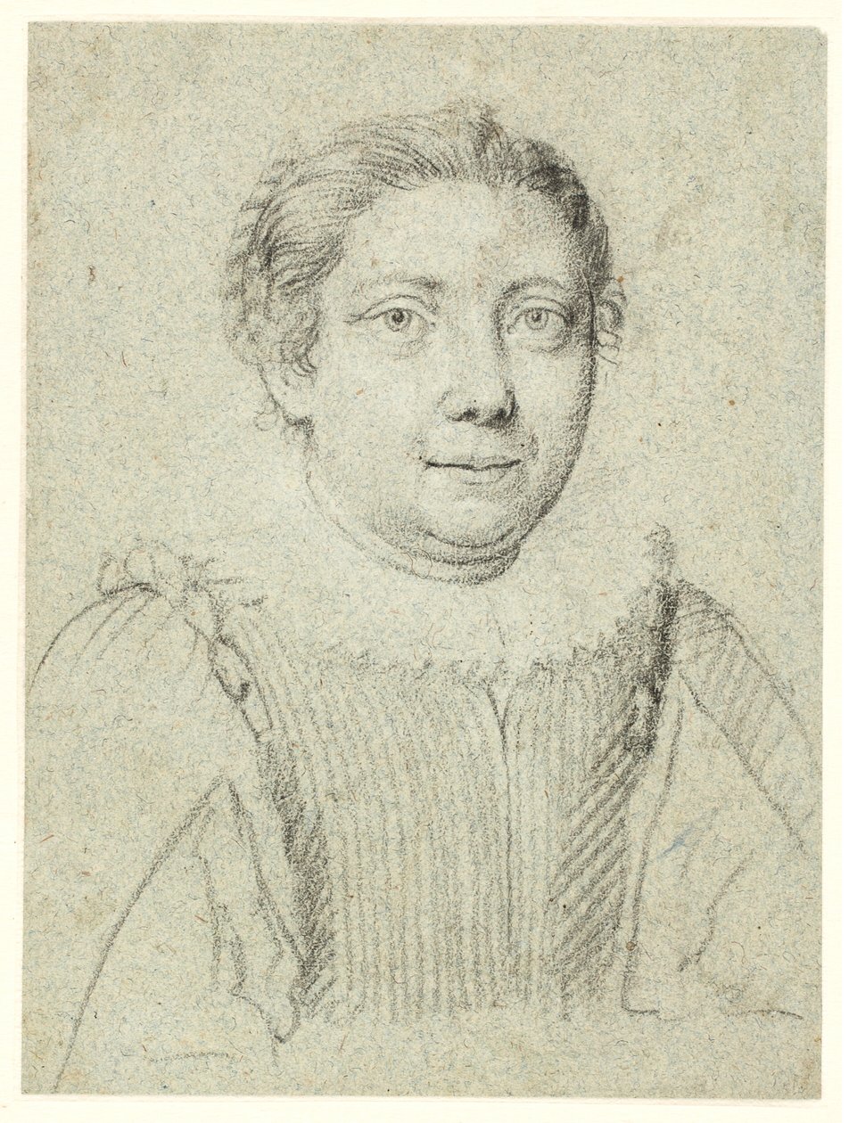 Retrato de uma mulher, metade do comprimento virado para a direita de Ottavio Mario Leoni