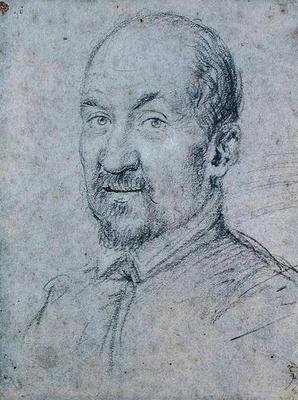 Retrato de um Eclesiástico (lápis sobre papel) de Ottavio Mario Leoni
