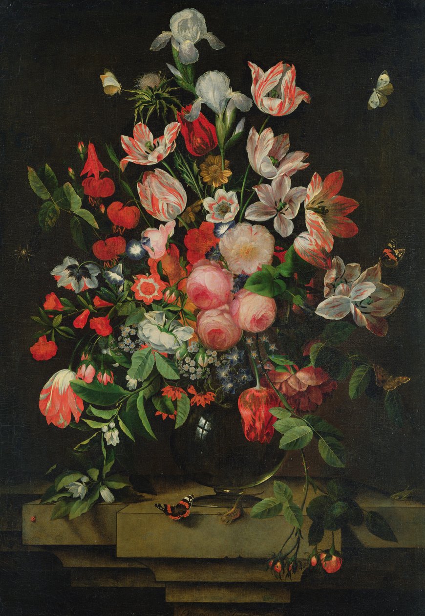 Pintura de flores, 1678 de Ottmar the Elder Elliger