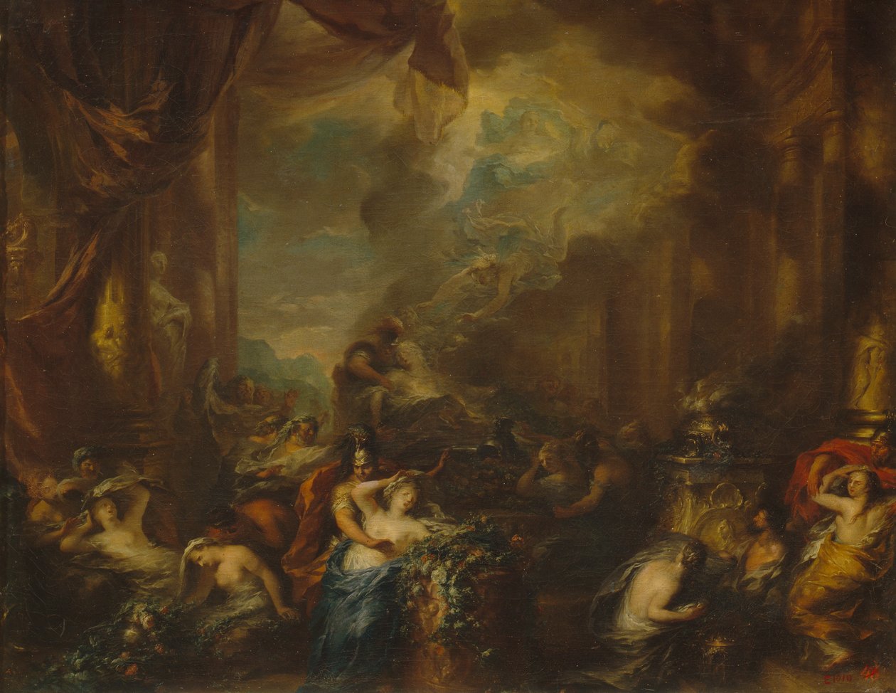 Dido se queimando na fogueira. de Ottmar Elliger
