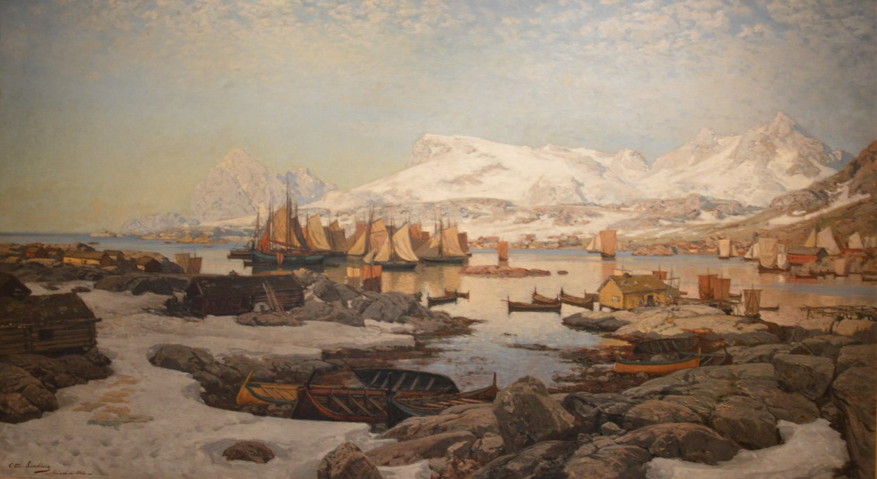 Dia de primavera em Lofoten de Otto Sinding